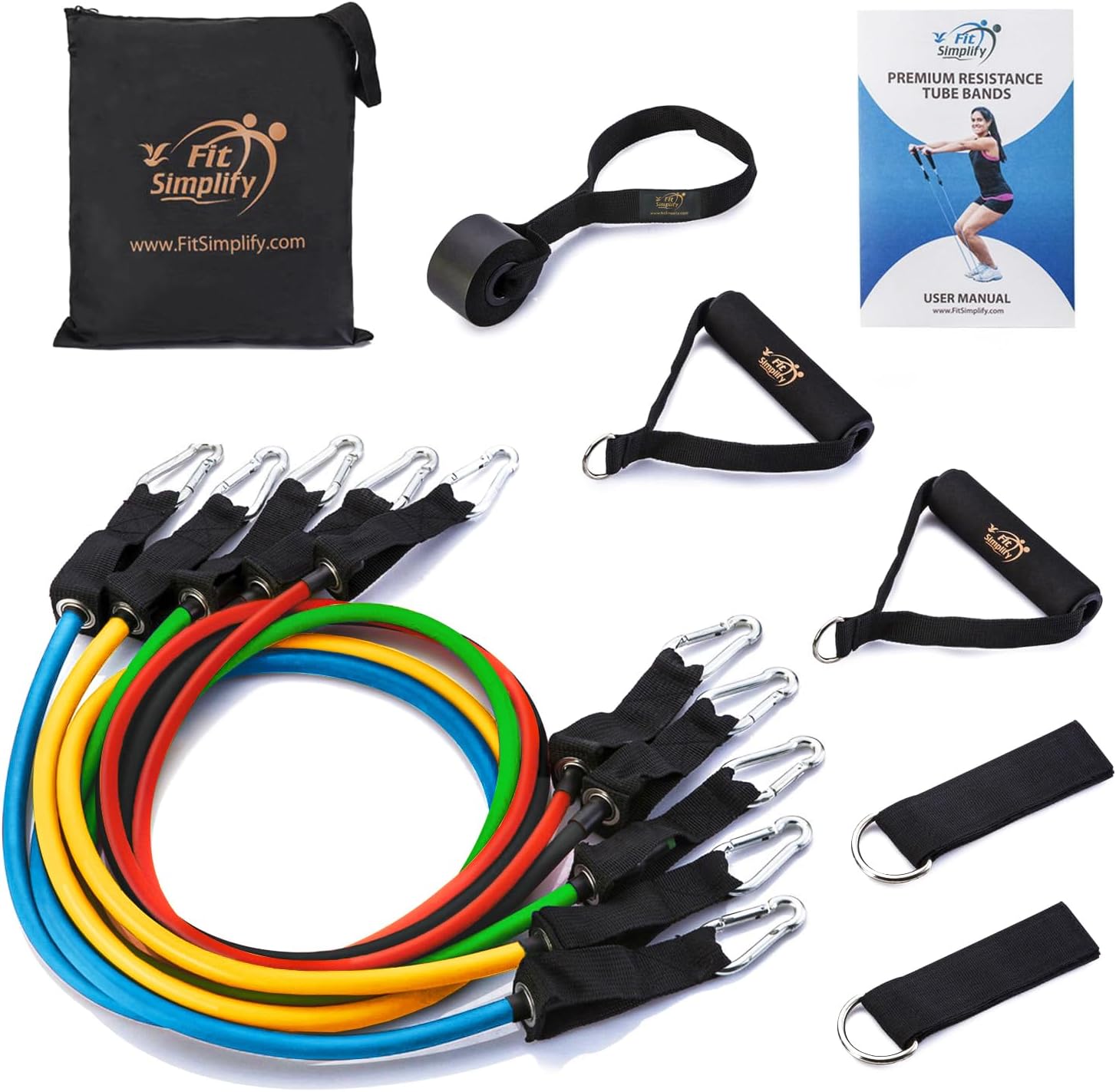 Fit Simplify resistance tube bands set with handles